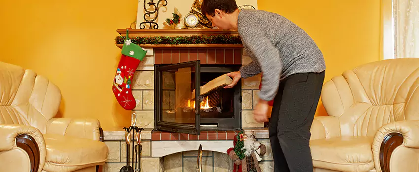 Rusted Metal Fireplace Restoration in Spokane, Washington